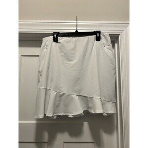 Tail Size 12 Women's White Ruffle Golf Tennis Skort Pockets Pickleball Athletic